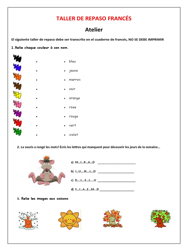 Taller de Repaso para Tercer Grado | PDF | Jesús | Science