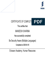 Be Security Aware (Multiple Languages PDF