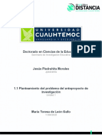 1.1 Planteamiento Del Problema Del Anteproyecto de Investigación Doctoral. PIEDRAHITA JESUS