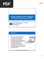 01 Feed Formulation Technique