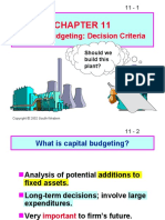 Capital Budgeting Decision Criteria