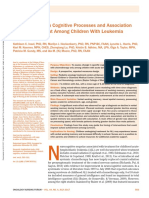 Declines Noted in Cognitive Processes and Association With Achievement Among Children With Leukemia