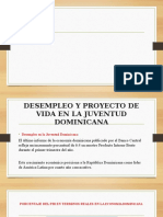 Desempleo y Proyecto de Vida en La Juventud Dominicana Diapositiva