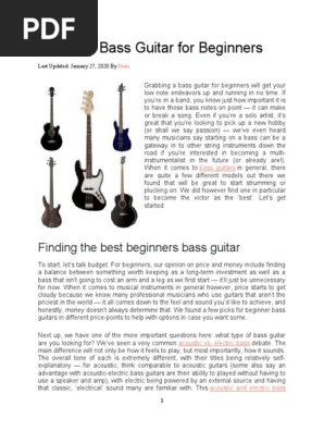 Best Bass Guitars for Beginners