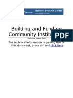 Building and Funding Community Institutions: For Technical Information Regarding Use of This Document, Press CTRL and