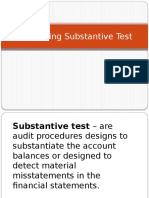 Performing Substantive Test