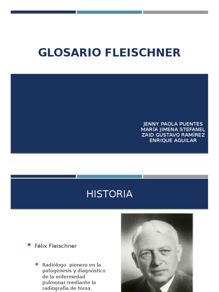 Glosario de términos Fleischner | PDF | Pulmón | Enfermedad pulmonar ...