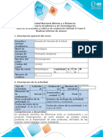 Guía de actividades y rúbrica de evaluación - Fase 6 - Informe de avance