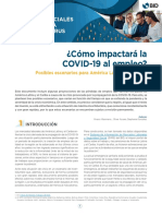 Cómo Impactará La COVID-19 Al Empleo Posibles Escenarios para América Latina y El Caribe