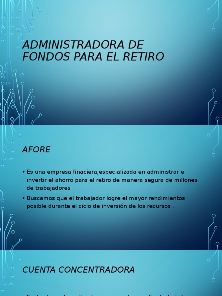 Administradora De Fondos Para El Retiro Economias Negocios