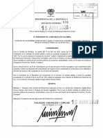 Decreto 578 Del 15 de Abril de 2020