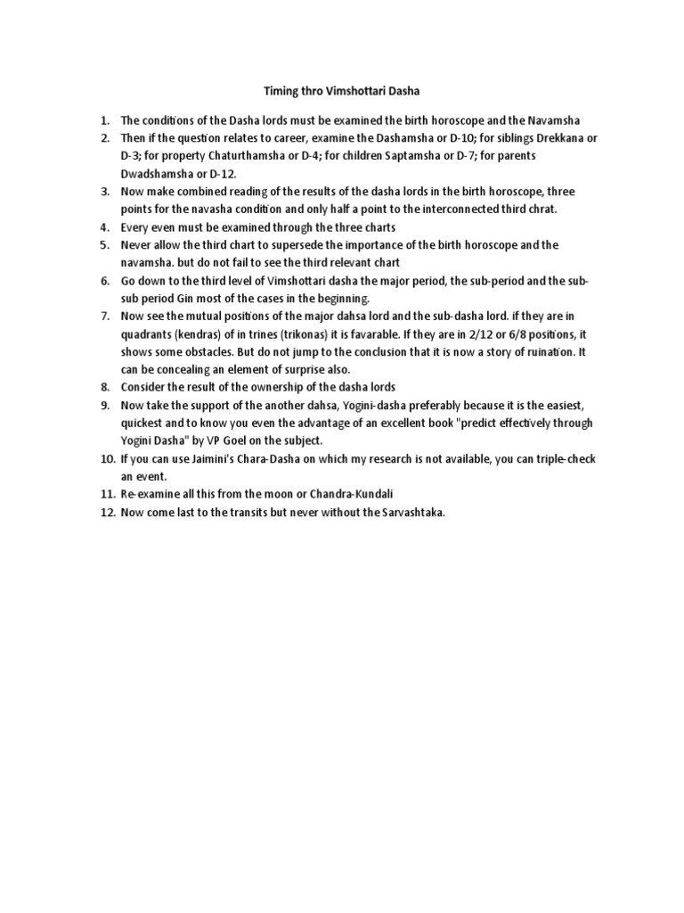 KN Rao Timing Thro Vimshottari Dasha PDF