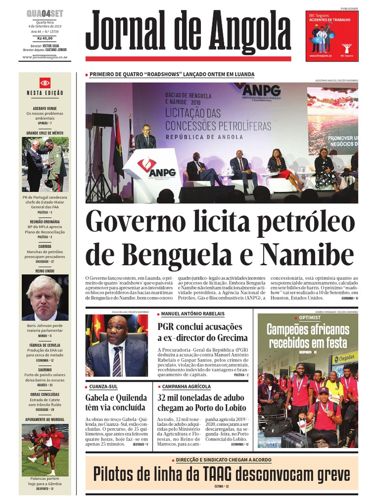 Edicao 4 De Setembro 2019 Pdf Angola Nacoes Unidas