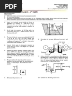 Ce 343L - Fluid Mechanics - 1 Exam