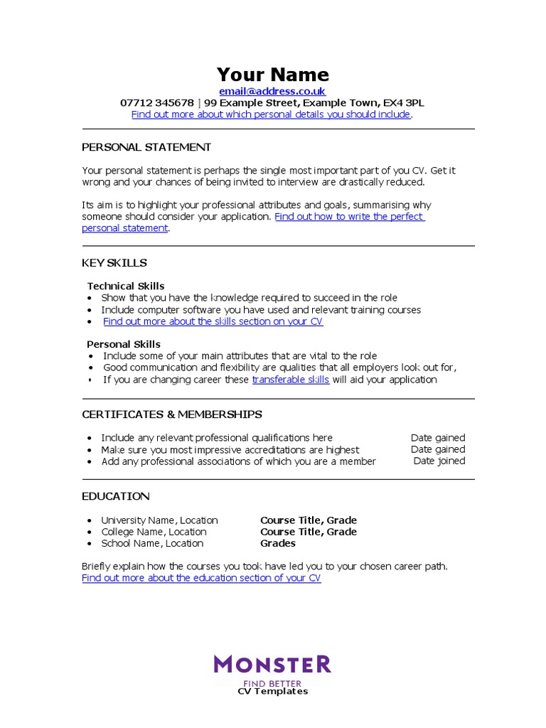 Your Name: Personal Statement | PDF | Professional Certification ...