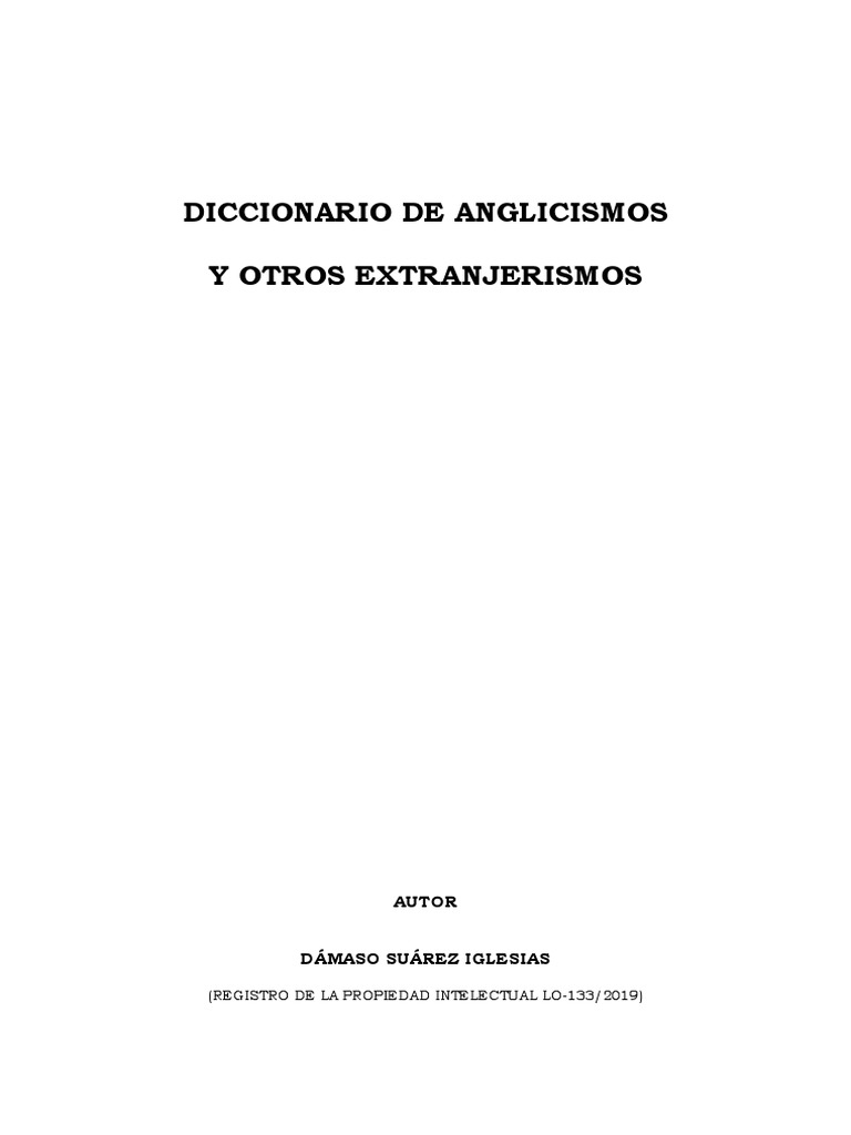 Diccionario De Anglicismos Y Otros Extranjerismos Pdf Blog Contralor