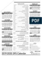 SPS 2019-2020 Calendar