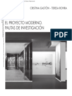 El Proyecto Moderno Pautas de Investigación