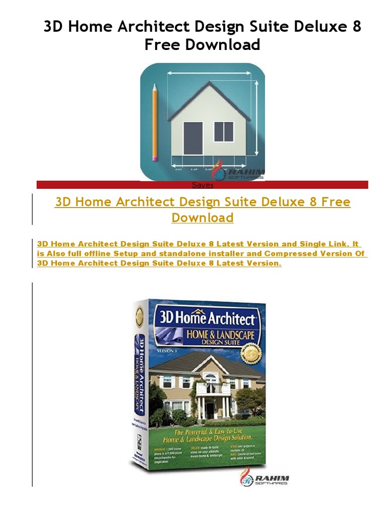 3D Home Architect Design Suite Deluxe 8 Free Download.doc ...