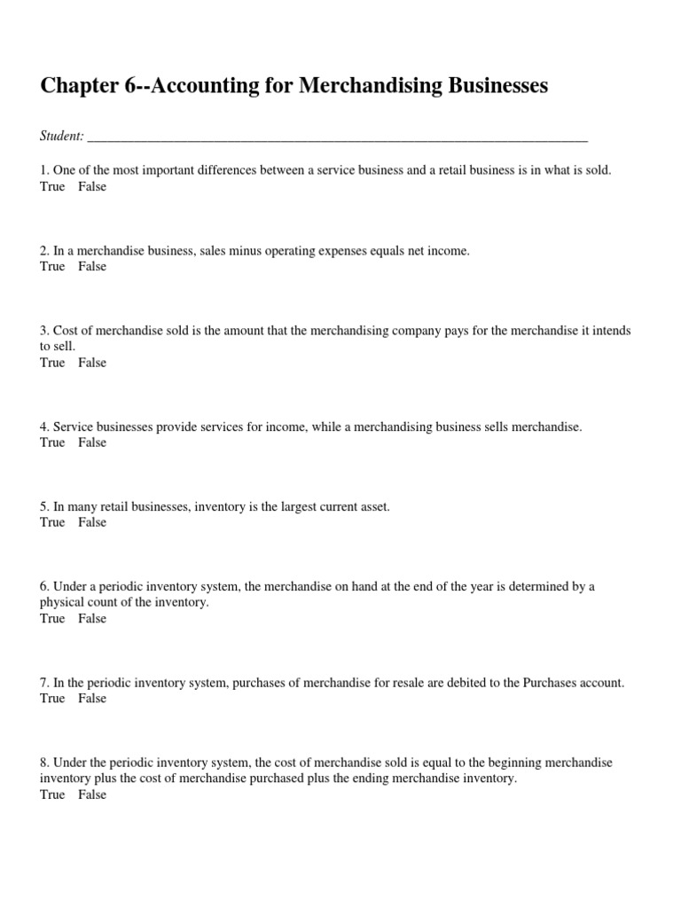 Test Bank Accounting 25th Editon Warren Chapter 6 Accounting For ...