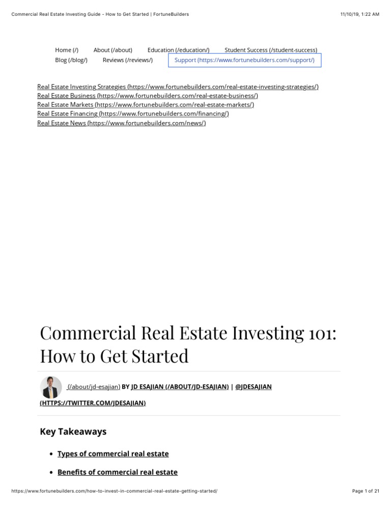 Commercial Real Estate Investing Guide | PDF | Loan To Value Ratio | Loans