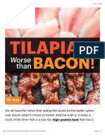 Eating Tilapia Is Worse Than Eating Bacon