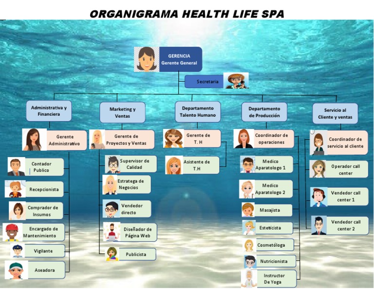 Organigrama Health Life Spa | PDF | Microeconomía | Negocios económicos