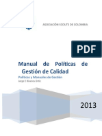 Manual de Políticas de Gestión de Calidad - 2013