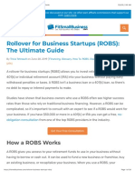 Rollover For Business Startups (ROBS)
