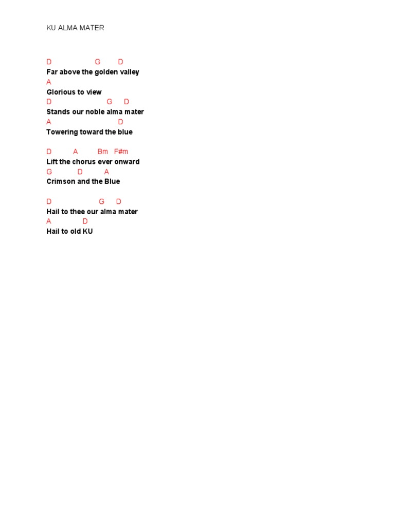 Alma Mater Chords PDF PDF