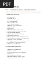 Definite And Indefinite Articles English Language Morphology