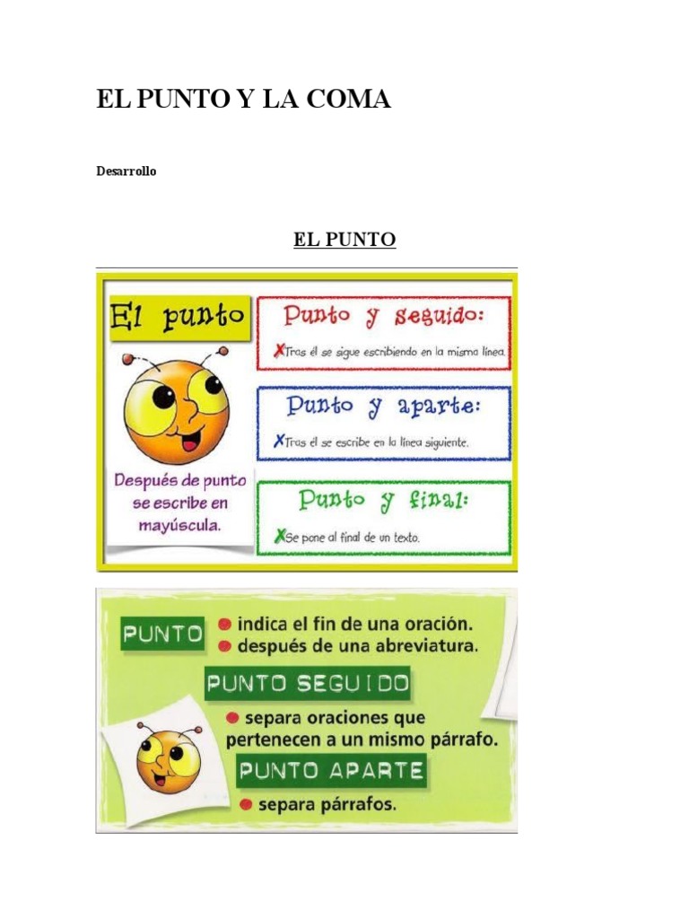 Uso del Punto y la Coma en Escritura | PDF | Coma | Oración (Lingüística)