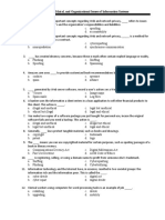 Chapter 4: Personal, Legal, Ethical, and Organizational Issues of Information Systems Multiple Choice