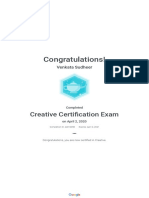 Creative Certification Exam - Google