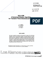 Sola-Dm A Numerical Solution Algorithm For Transient Three-Dimensional Flows