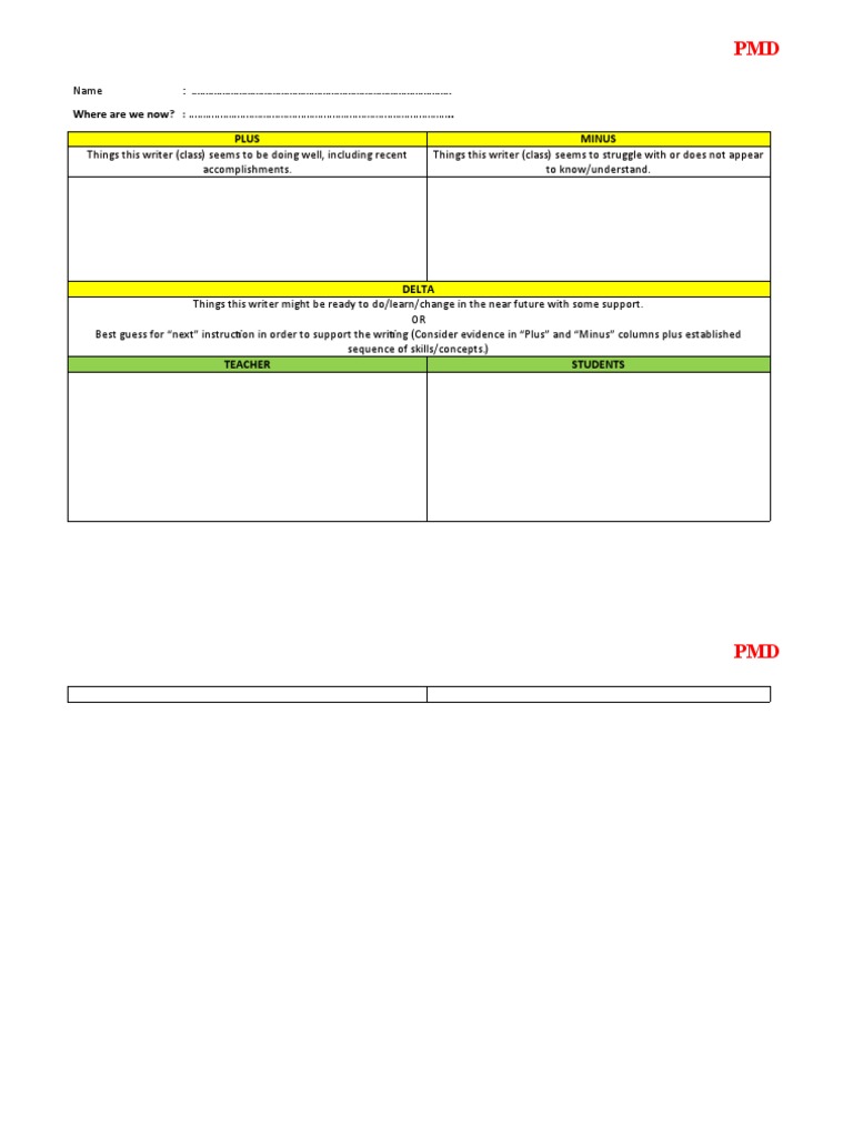 BORANG PMD Kosong | PDF | Career & Growth