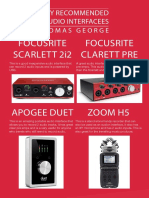 Recommended Audio Interfaces PDF