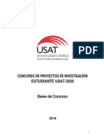 Concurso proyectos investigación estudiantil USAT 2020
