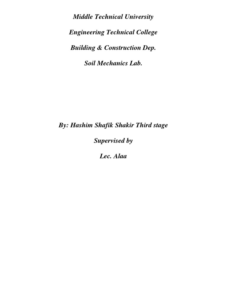 Analysis of Soil Using Hydrometer Test PDF Soil Mechanics Soil