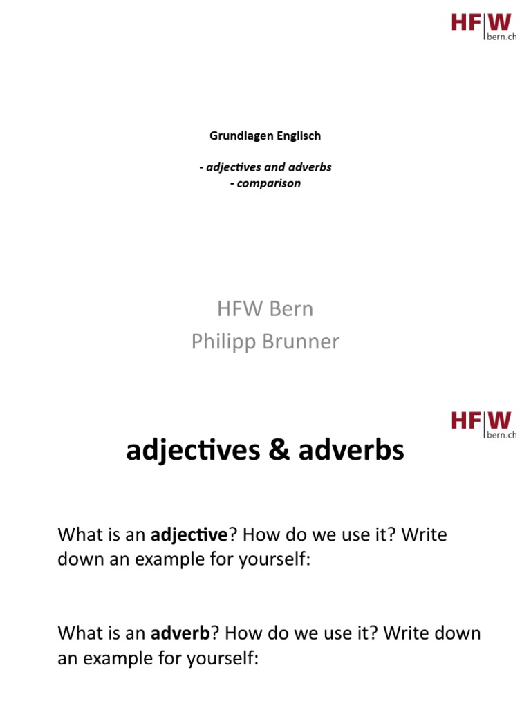 COMPARISON OF ADJECTIVES AND ADVERBS PDF intelligence overview