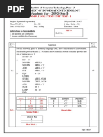 Sample Solutions Unit Test 1 For Set A, B, C and D