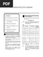 Linear Equation in Two Variables