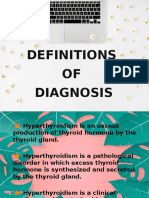 Definitions OF Diagnosis