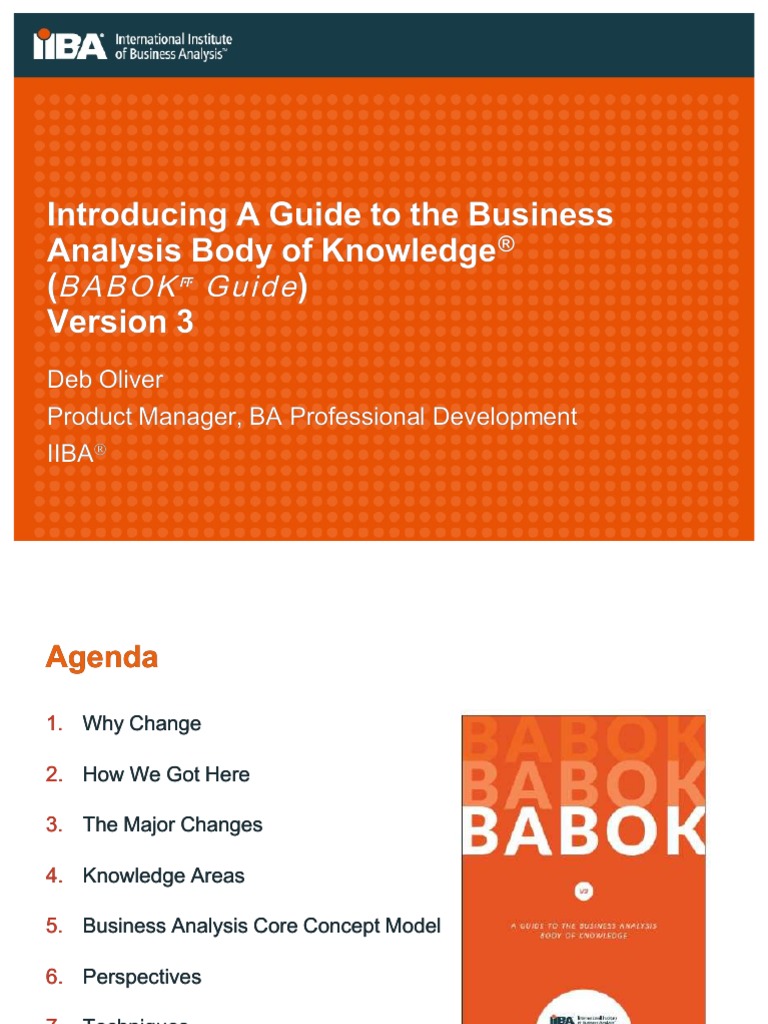 Introducing Babok v3 Whats New PDF | PDF | Business Analysis