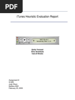 Itune Heuristic Evaluation Report PDF