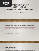 Applications of Intelligent Transportation System: in The World