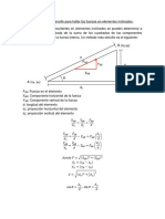 Procedimiento Sencillo para Hallar para Fuerzas en Elementos Inclinadas