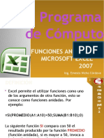 FUNCIONES ANIDADAS Microsoft Excel