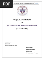 Project Assignment: Role of Banking Instituitons in India