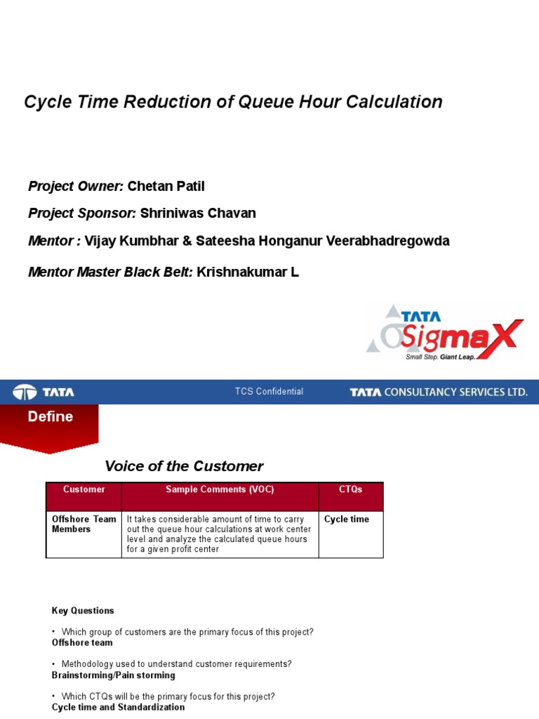 Cycle Time Reduction of Queue Hour Calculation Final PDF